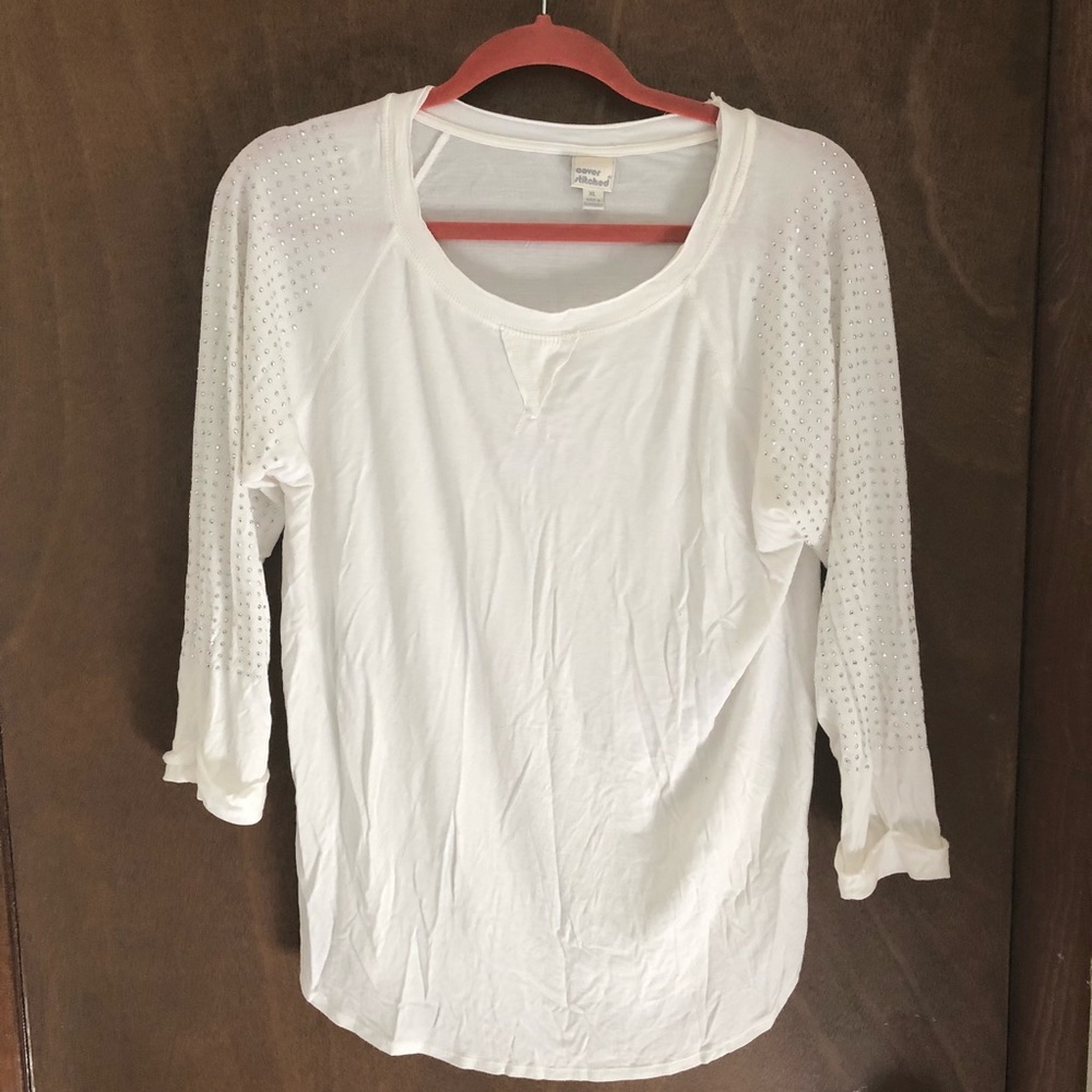 White Top Metal Studded Sleeves